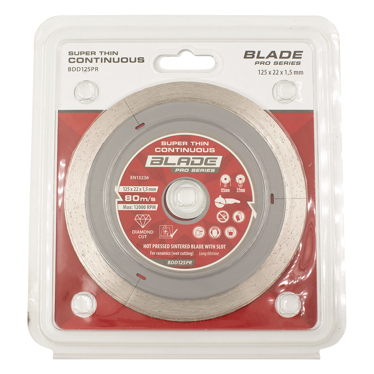 Diamond cutting disc (continuous) - BLADE BDD125PR - BLADE